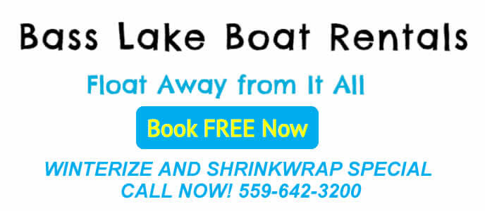 Bass Lake Boat Rentals Float Away from It All Slogan 2021 Image 001 Yosemite Bass Lake Activities Inc